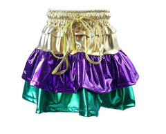 METALLIC PLEATED SKIRT