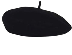 BLACK BERET CAP